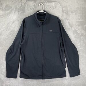 Travis Mathew Sweatshirt men's Large Full Zip Performance Stretch Black Golf